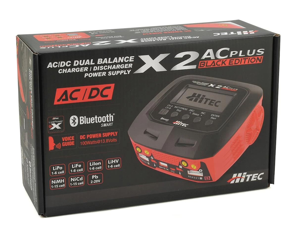 Hitec X2 AC Plus Black Edition AC/DC Multi-Charger (6S/10A/100W) 6 Hitec X2 AC Plus Black Edition AC/DC Multi-Charger (6S/10A/100W) - Image 4