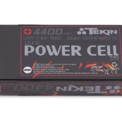 Tekin Power Cell 2S Hard Case ULCG Shorty 120C Graphene LiPo Battery (7.6V/4400mAh) w/5mm Bullets